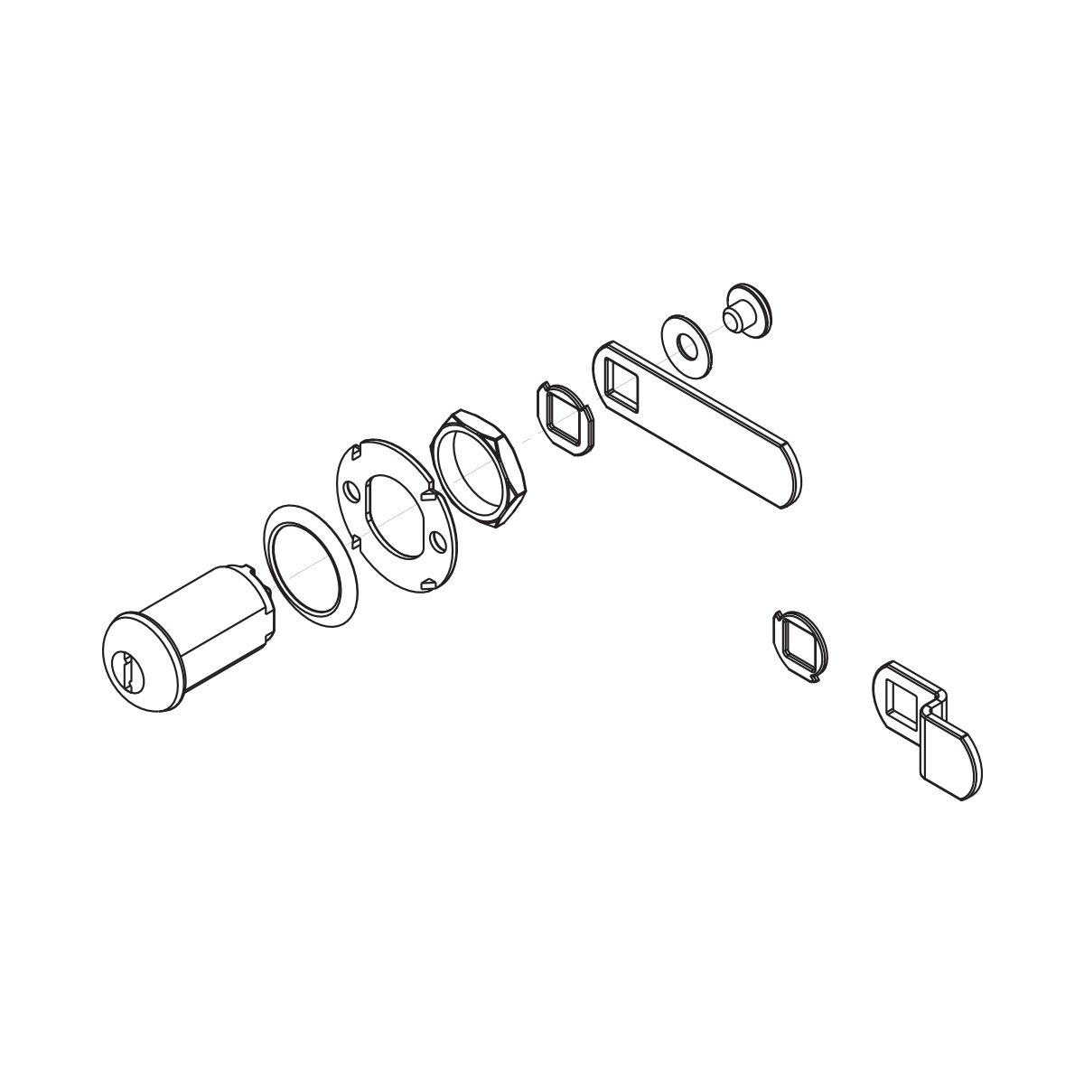 2PCS-Furniture Drawer Lock Matching Key Drawer Lock Bolt Cam Lock Quality.